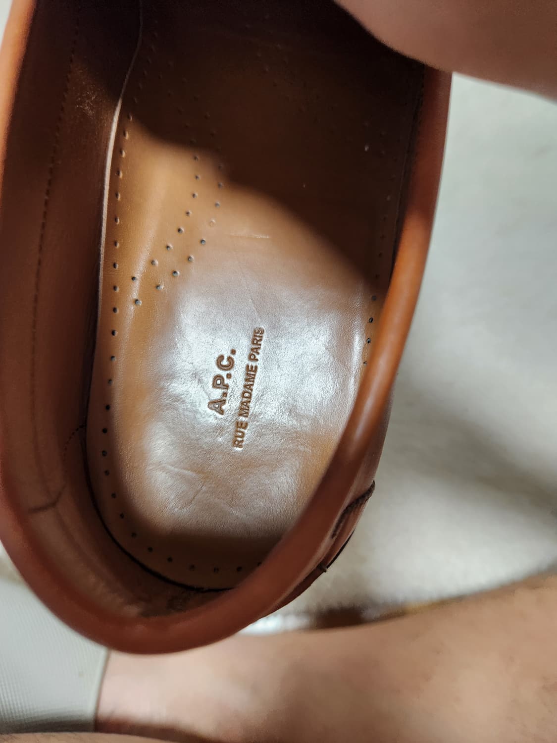 A.P.C 아페쎄 브라운 레더 페니 로퍼 41(260ㅣ 상품이미지5