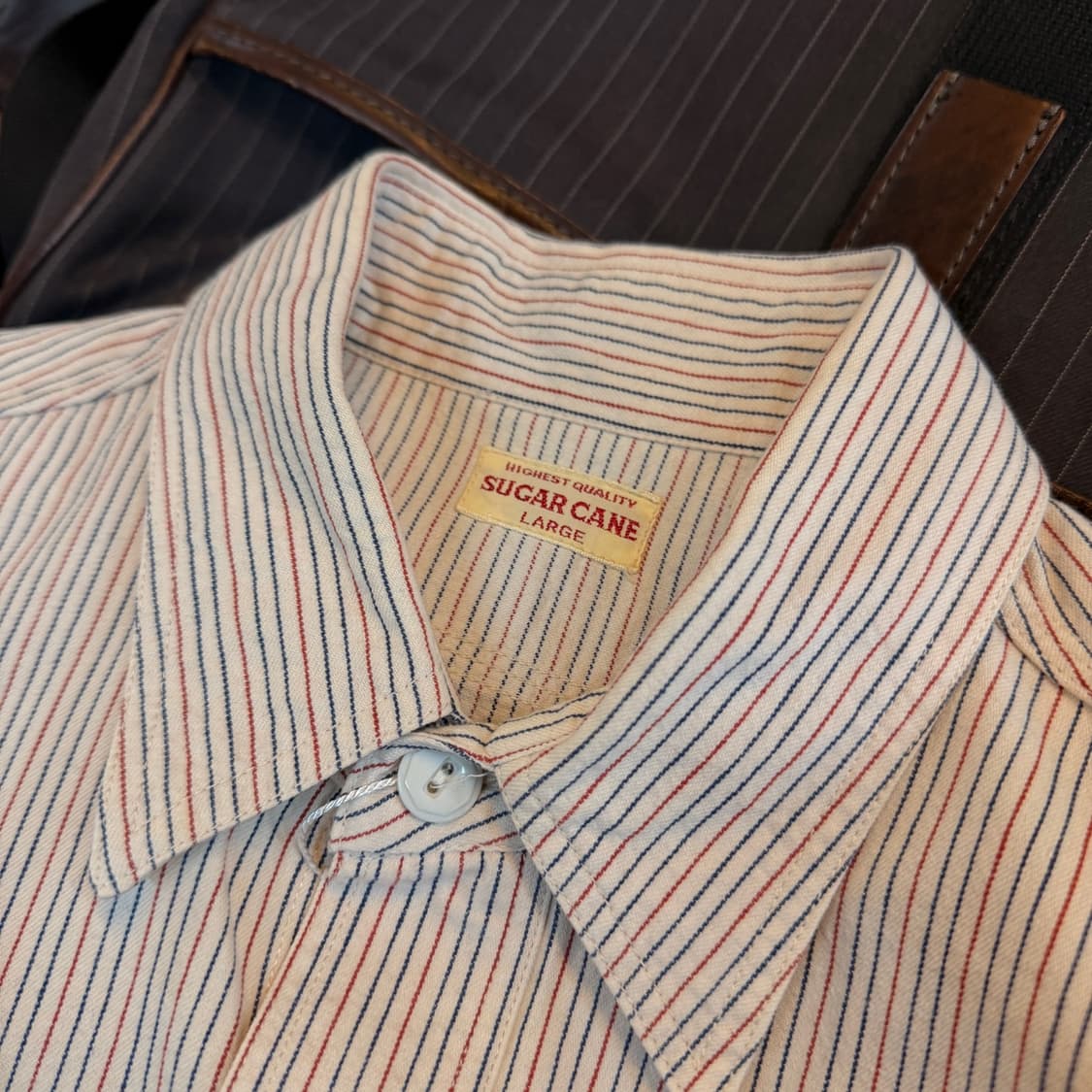 슈가 케인 워크 셔츠 스트라이프 L 사이즈 상품이미지1