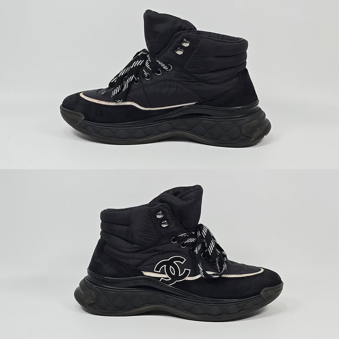 샤넬 패브릭 스웨이드 패딩 스니커즈 ( 245 ) 상품이미지4