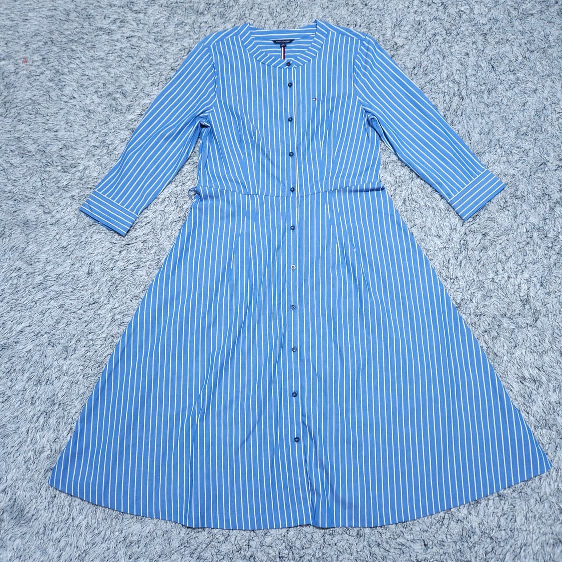 타미힐피거) M 여자 스트라이프 벨티드원피스 / 왕눈이샵 상품이미지2