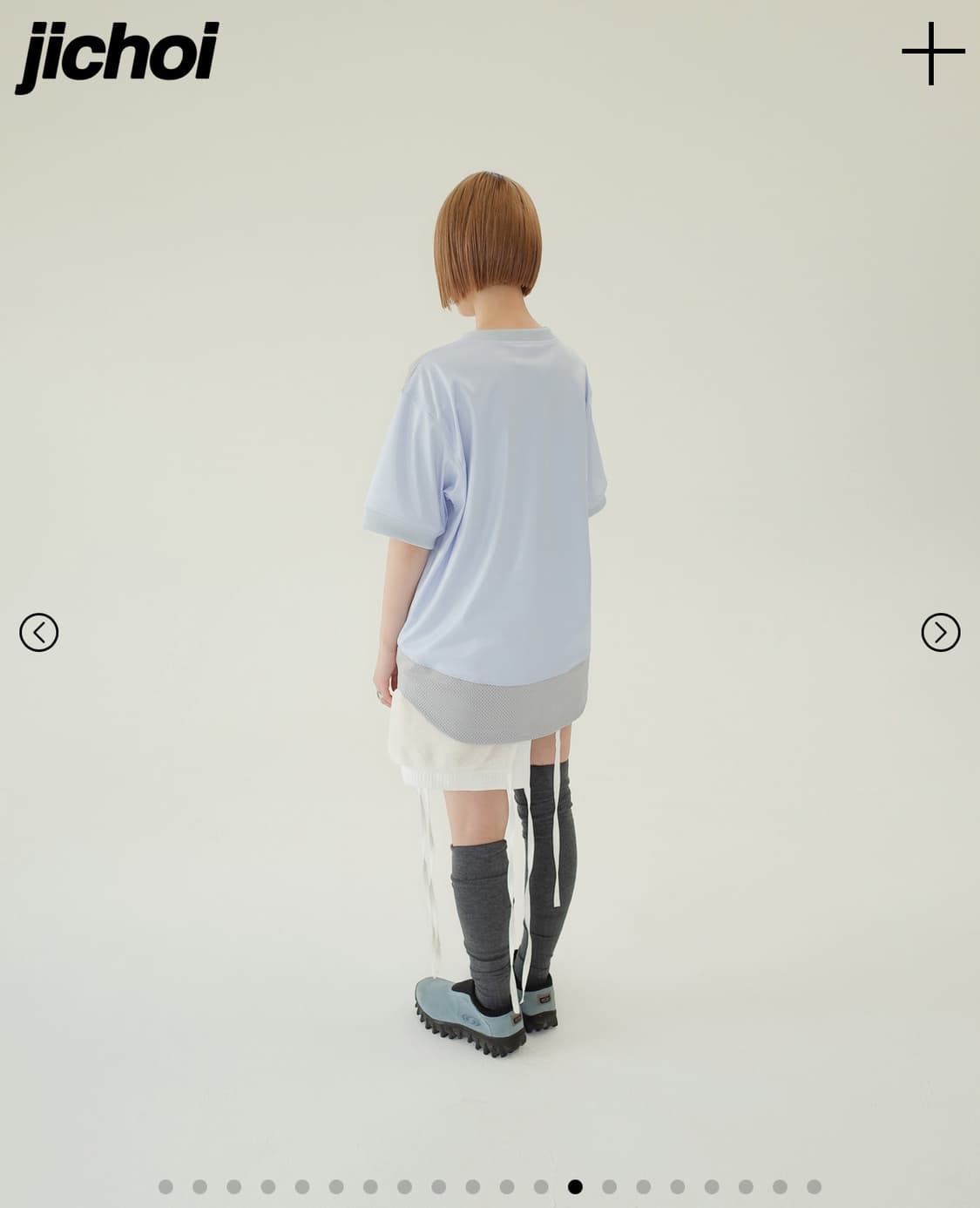 지초이 SS25 매쉬 티셔츠 라이트 그레이 SS25 CURVED MESH 상품이미지6