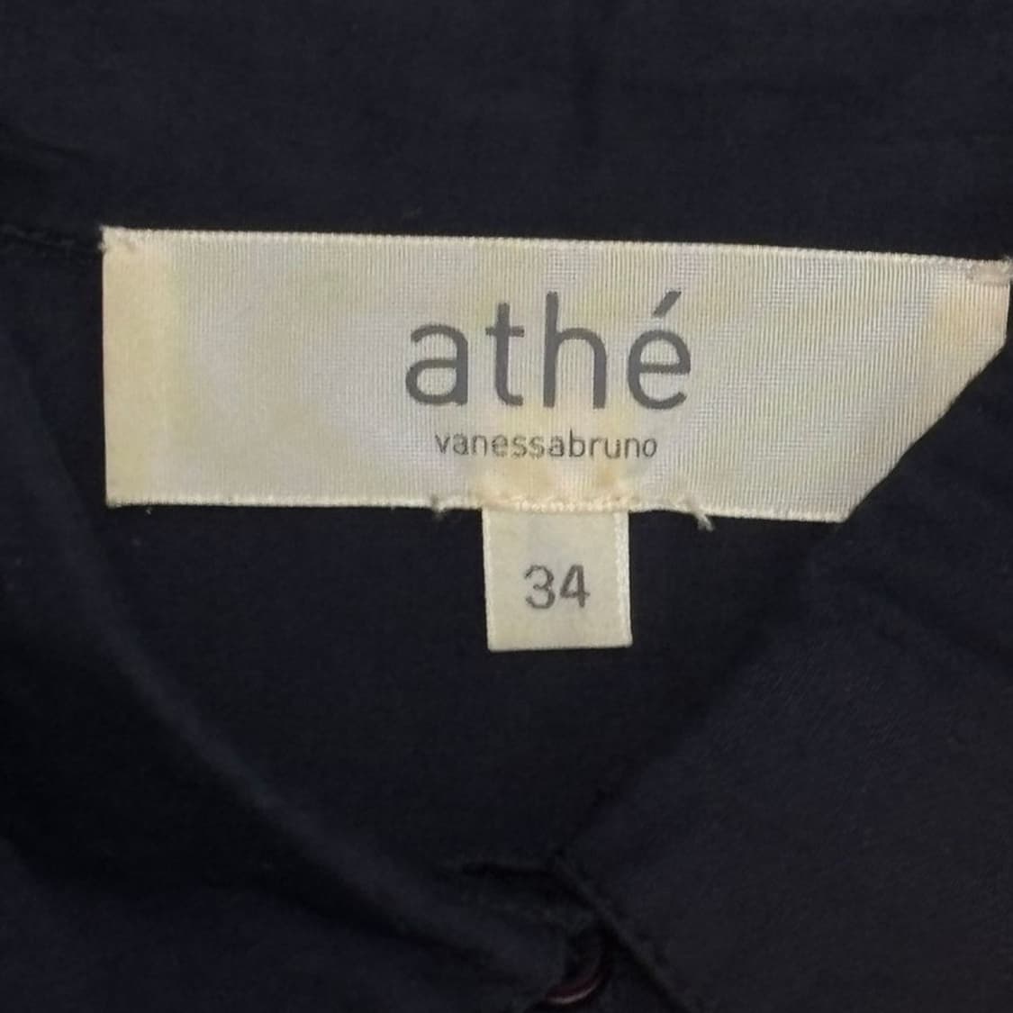 ATHE 프릴 셔츠 원피스 네이비 34 상품이미지5