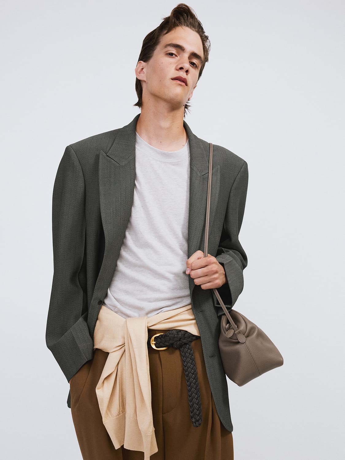 렉토 26SS 오버사이즈 대디 자켓 다크 그레이 상품이미지1