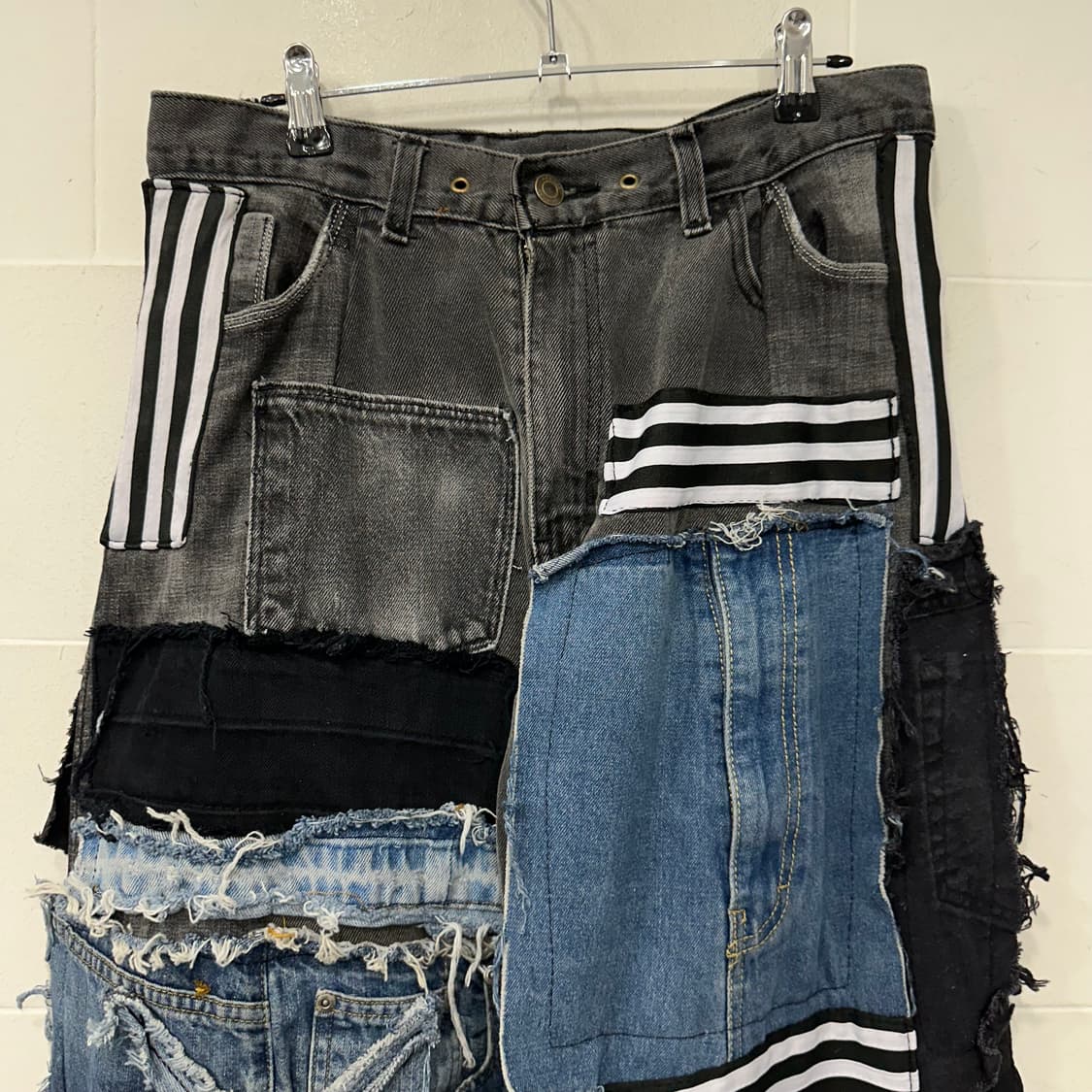 리빌드 패치워크 데님팬츠 상품이미지2