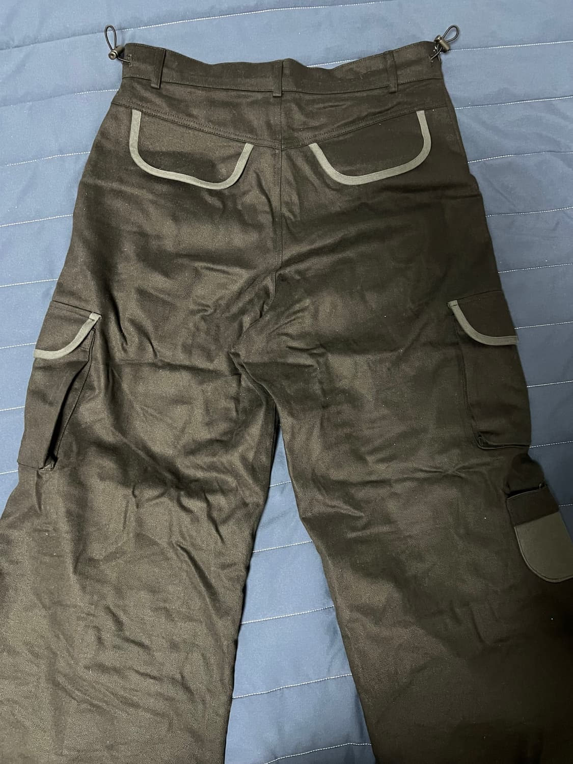 주영X탄산 와이드 링거 카고 팬츠 (블랙) 상품이미지2