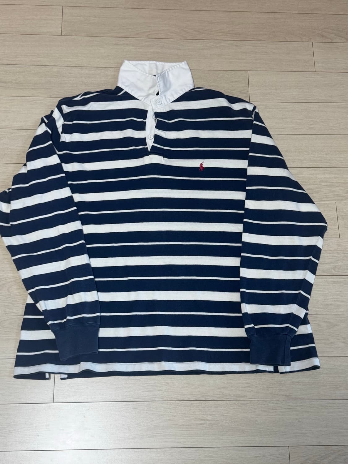 오리지널 일본판 00s 폴로랄프로렌 스트라이프 럭비티(LL) 상품이미지1