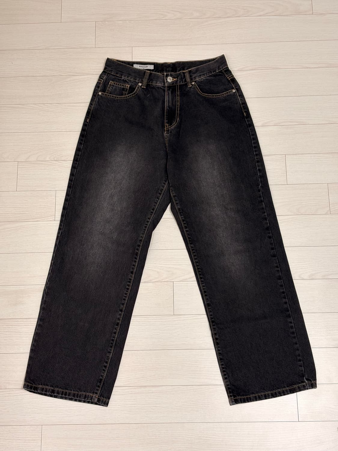 에잇세컨즈 흑청 데님 와이드 일자 팬츠(78) 상품이미지1