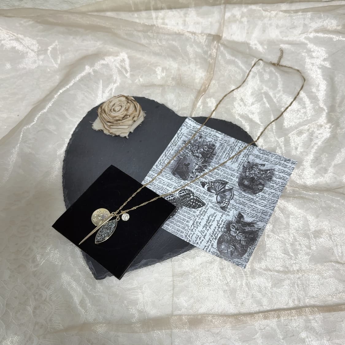 빈티지 중세 용골체인 오각별 메탈 오리엔탈 목걸이 상품이미지2