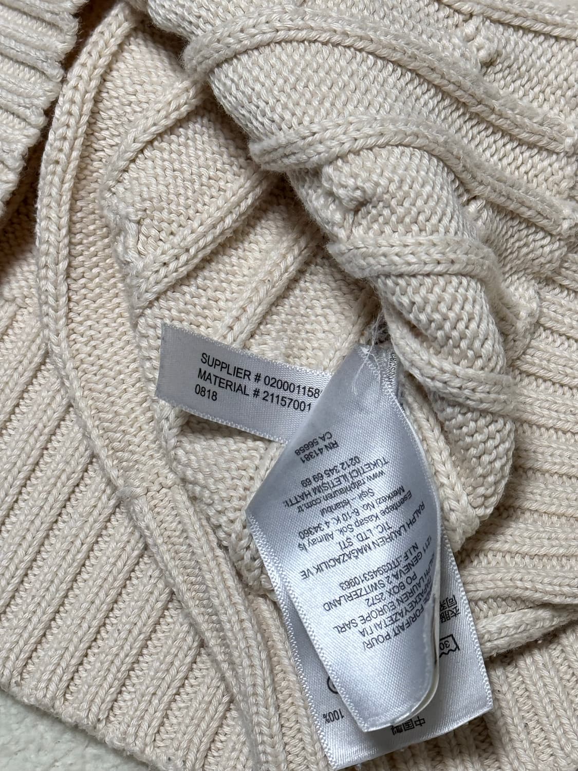 폴로 랄프로렌 꽈배기 니트 상품이미지6