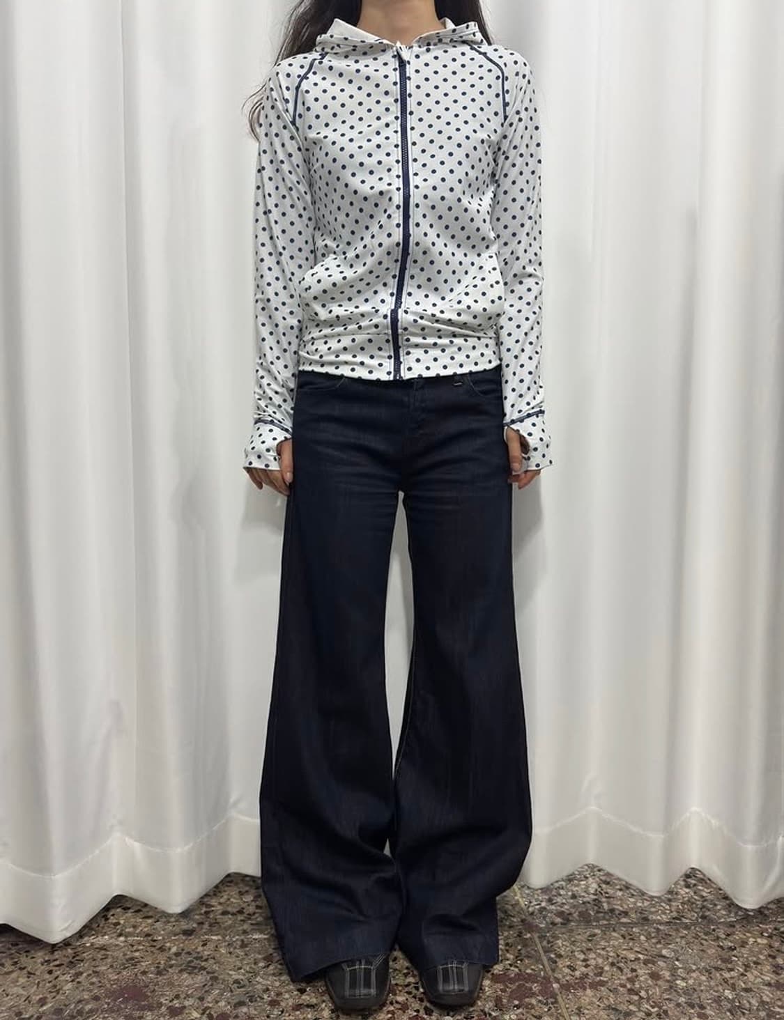 도트 후드집업/ Dot hood zipup 상품이미지5