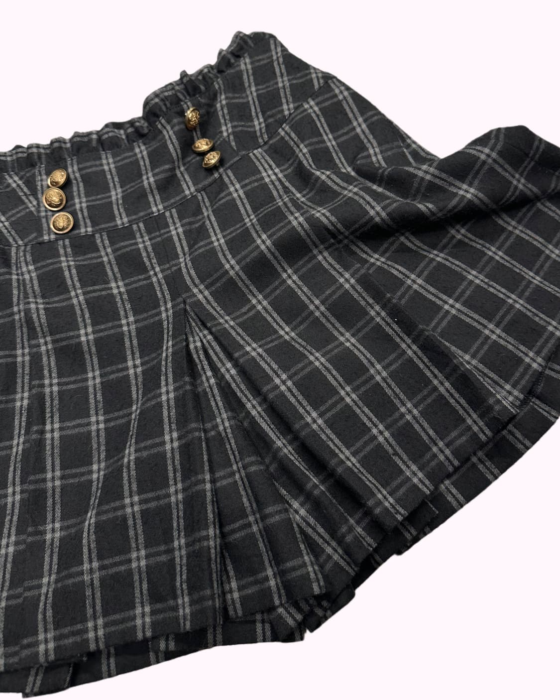 button detail check skirt pants 상품이미지3