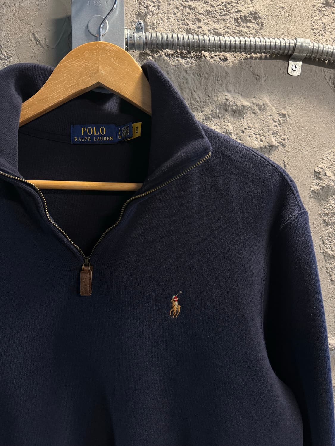 S 폴로 랄프로렌 POLO 하프집업 코튼 풀오버 네이비 상품이미지3
