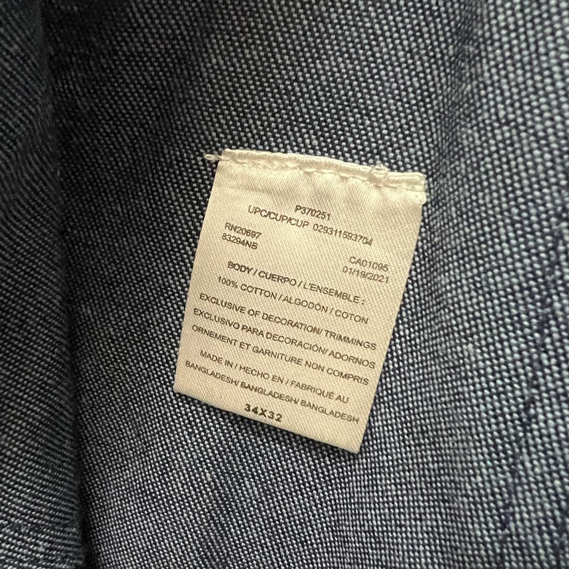 디키즈 카펜터 워크 데님 오버롤 멜빵바지 34 상품이미지4