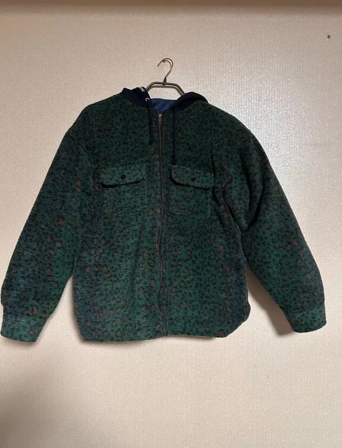 M)슈프림 플리스 집업 후드 셔츠 틸 레오파드 상품이미지5