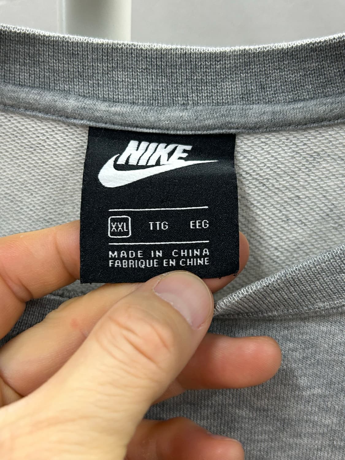 나이키 맨투맨 그레이 상품이미지5