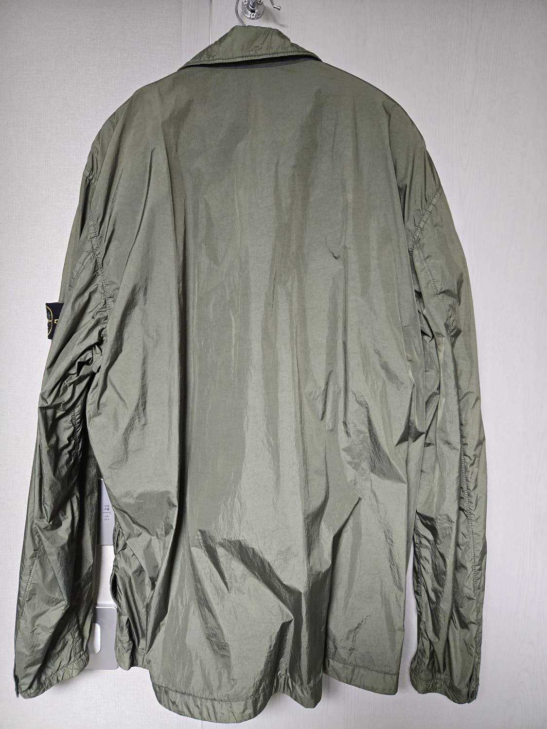 3XL)스톤   가먼트 다이드 크링클랩스 오버셔츠 올리브 - 21FW 상품이미지3