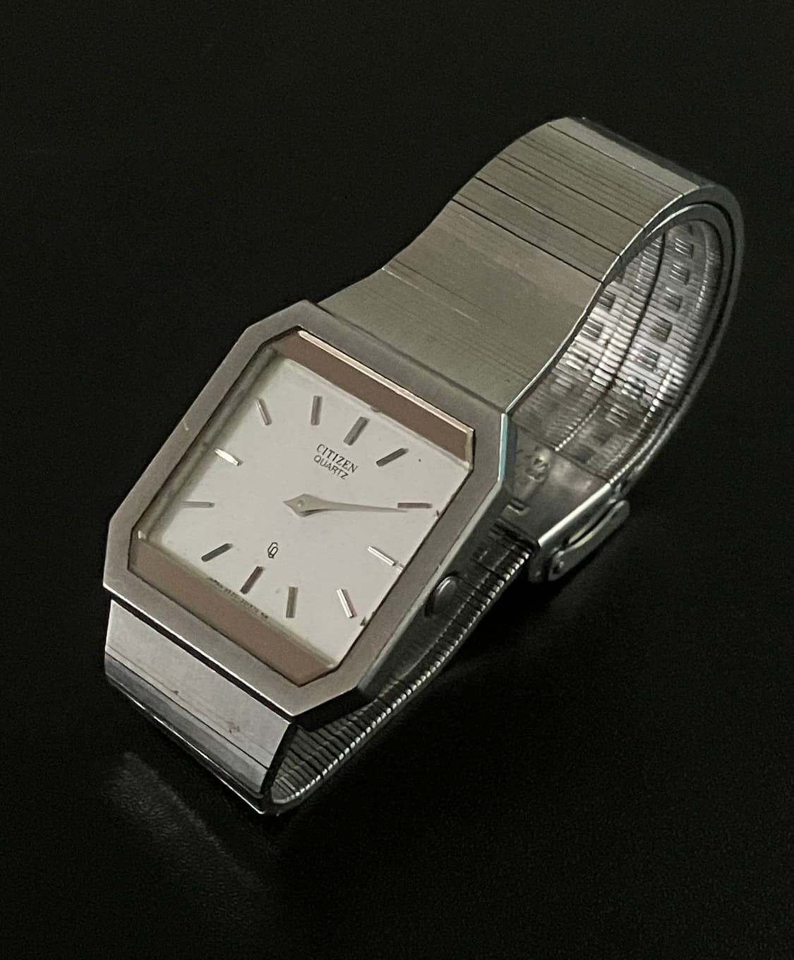 80s 시티즌 빈티지 스퀘어 케이스 쿼츠 남성 상품이미지1