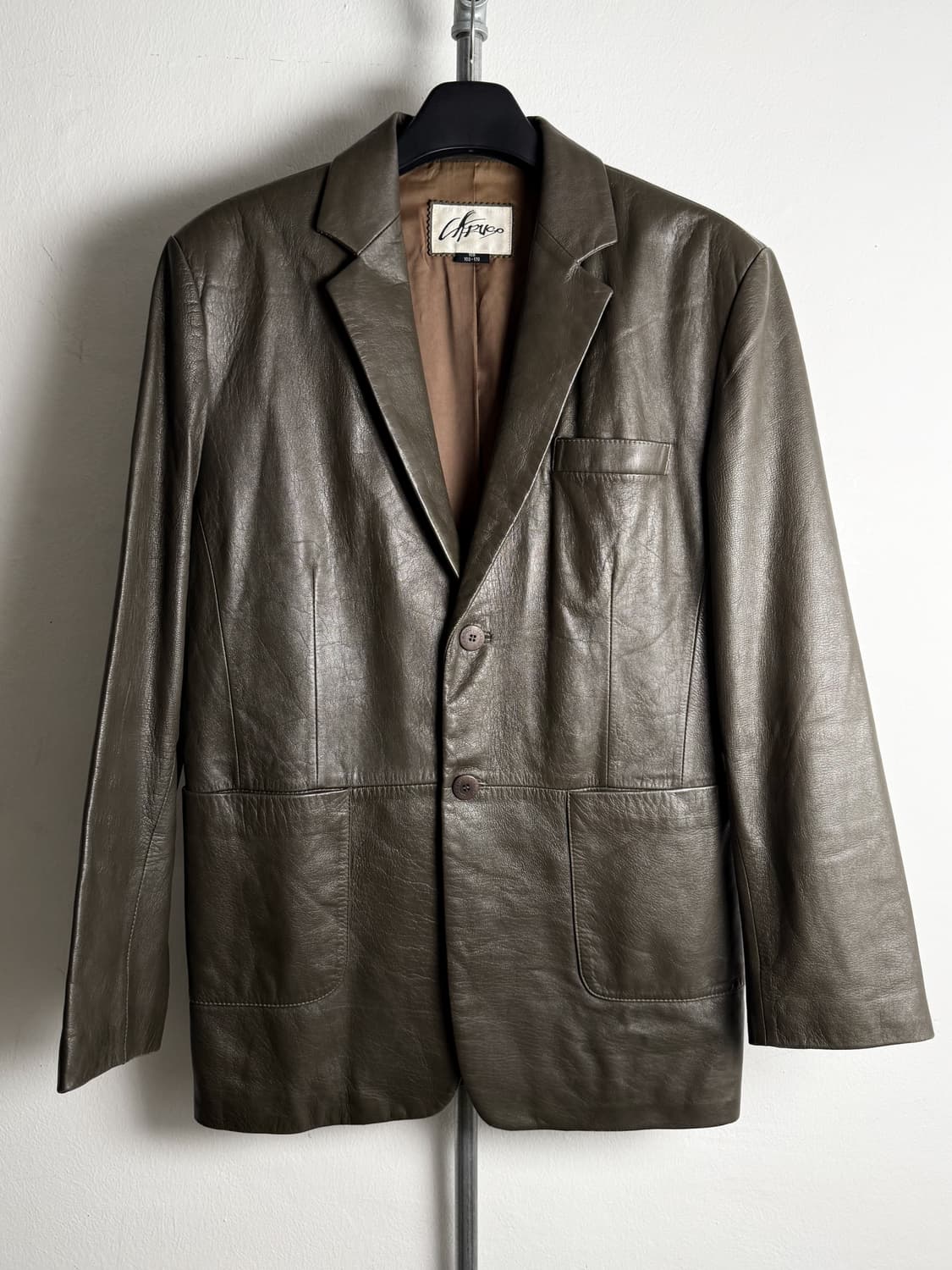 Vintage Sheepskin Leather Blazer Jacket 상품이미지1