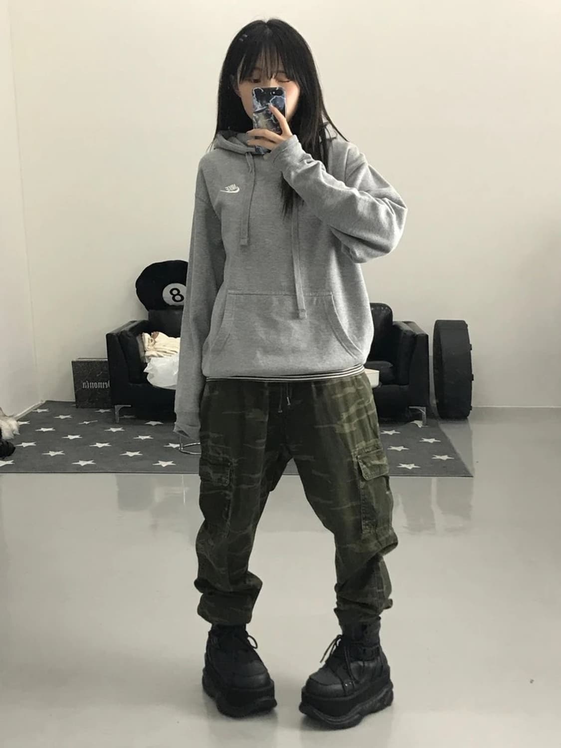 나이키 그레이 후드티 상품이미지1