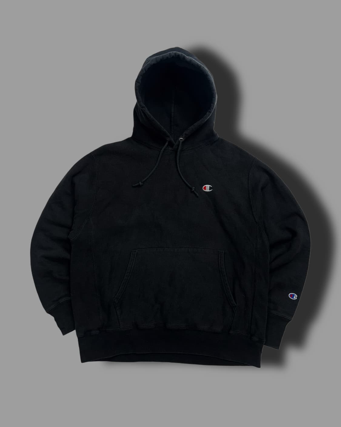 챔피온 자수로고 블랙 후드티 L 상품이미지4