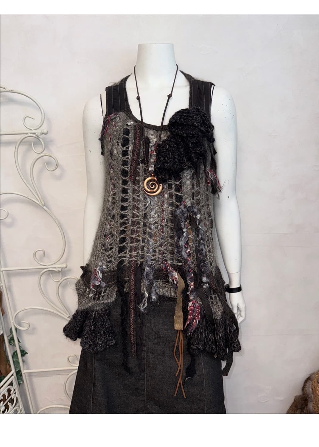 looselake루즈레이크 gray grunge mohair 나시 상품이미지6