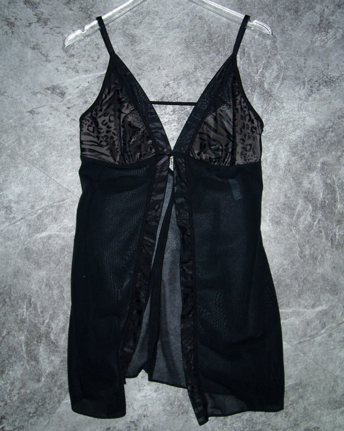 Black Sheer Leopard Top 상품이미지1