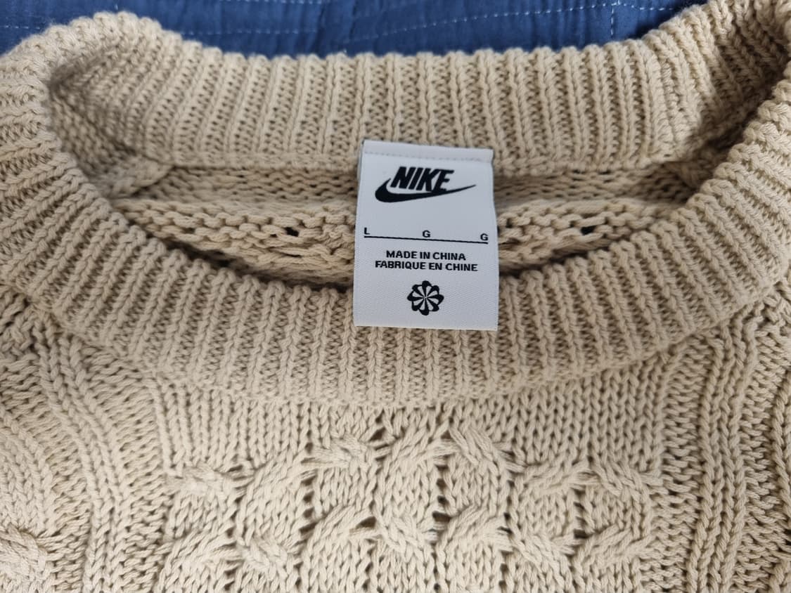 나이키 케이블 니트 스웨터 라탄 L 상품이미지3