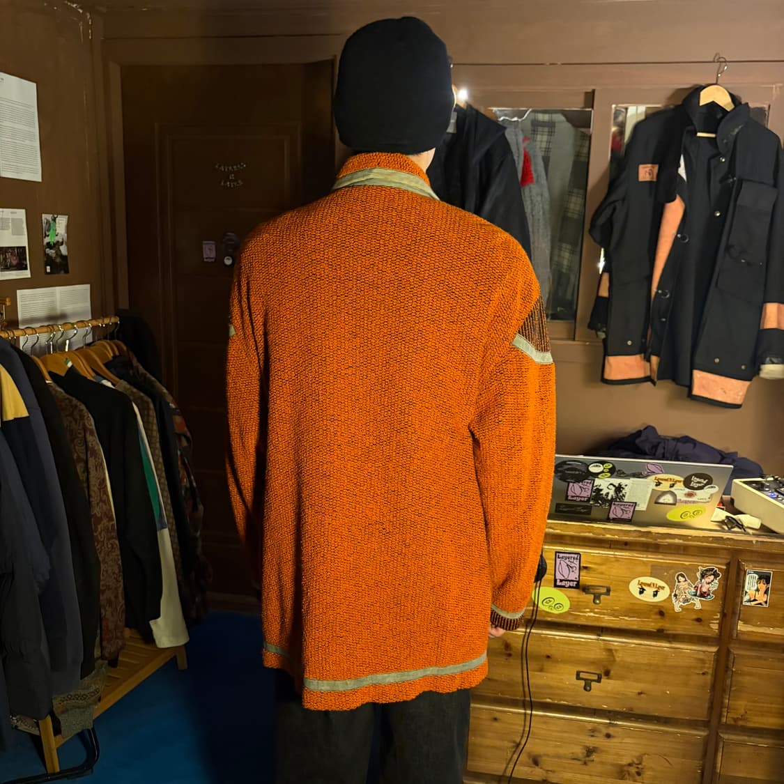 SELDOM ORIENTAL ORANGE WOOL ZIPUP JACKET 상품이미지4