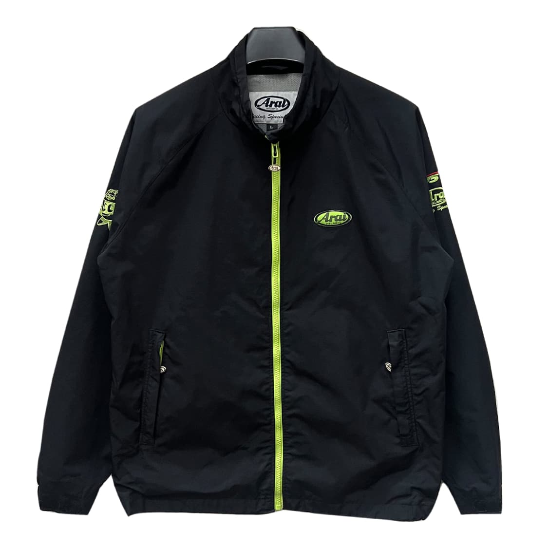 Arai 아라이 구형 블랙 형광 바람막이 라이더 자켓 L 상품이미지2