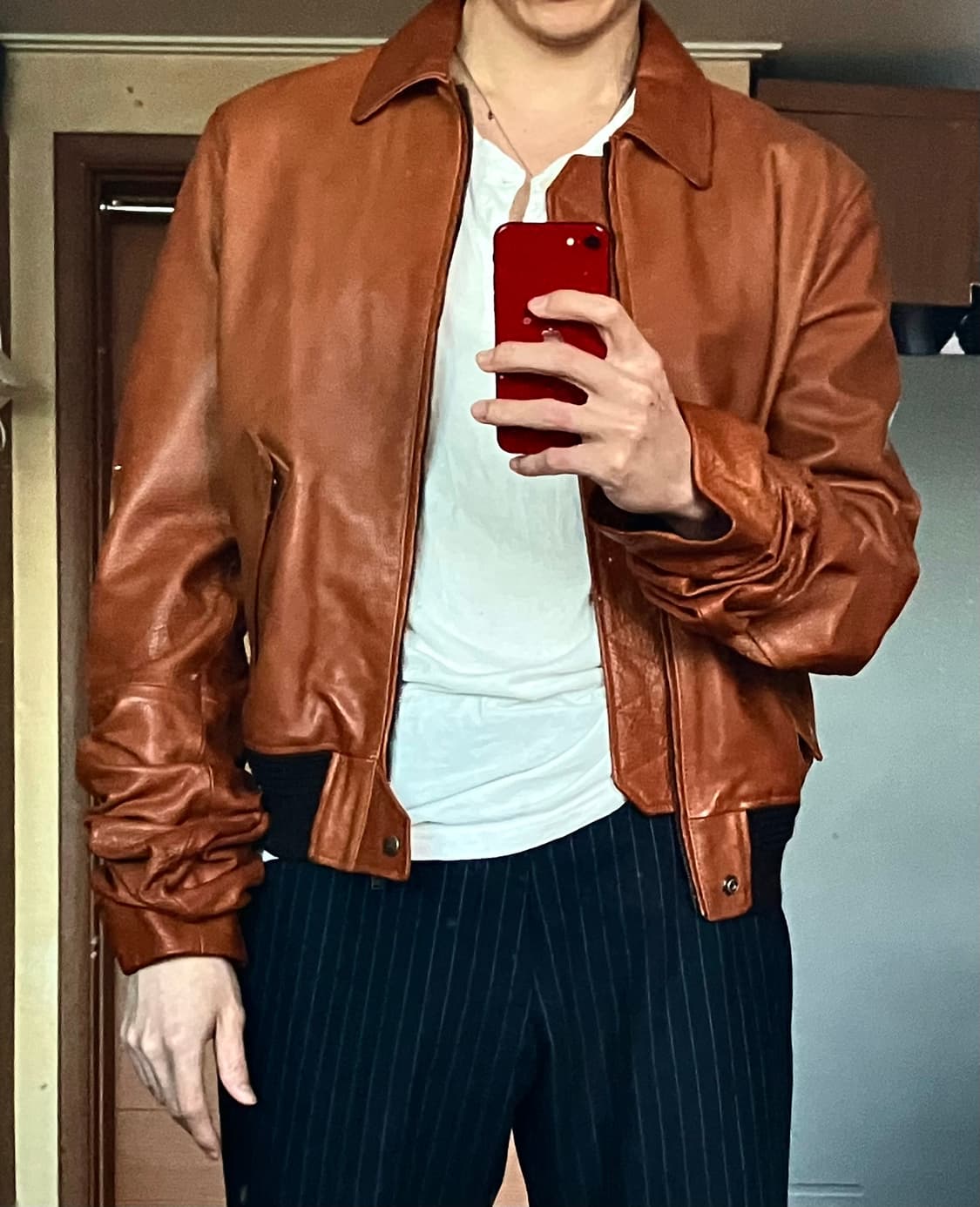 생로랑 가죽자켓 상품이미지4