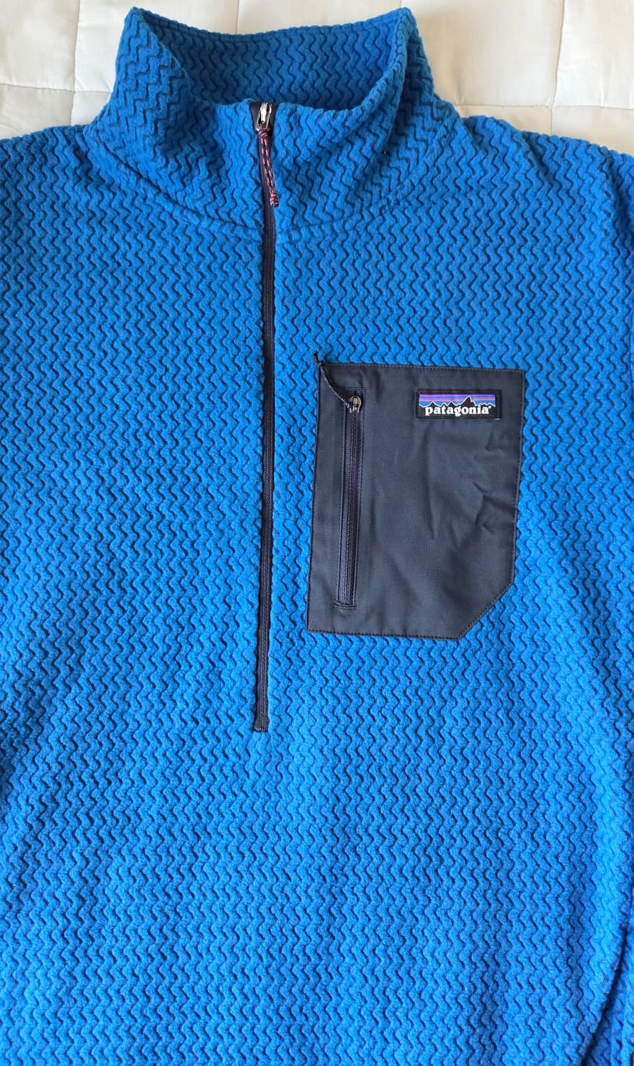 파타고니아 R1 에어 집넥 풀오버 엔드리스 블루 색상 L 사이즈 상품이미지3