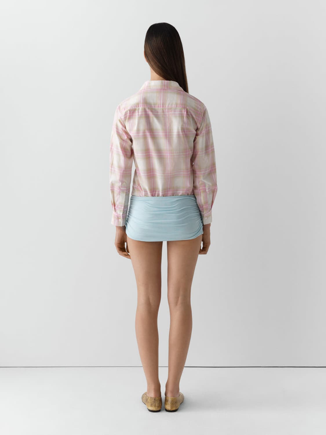 [L]기마구아스 Laura 체크 셔츠/핑크 상품이미지7