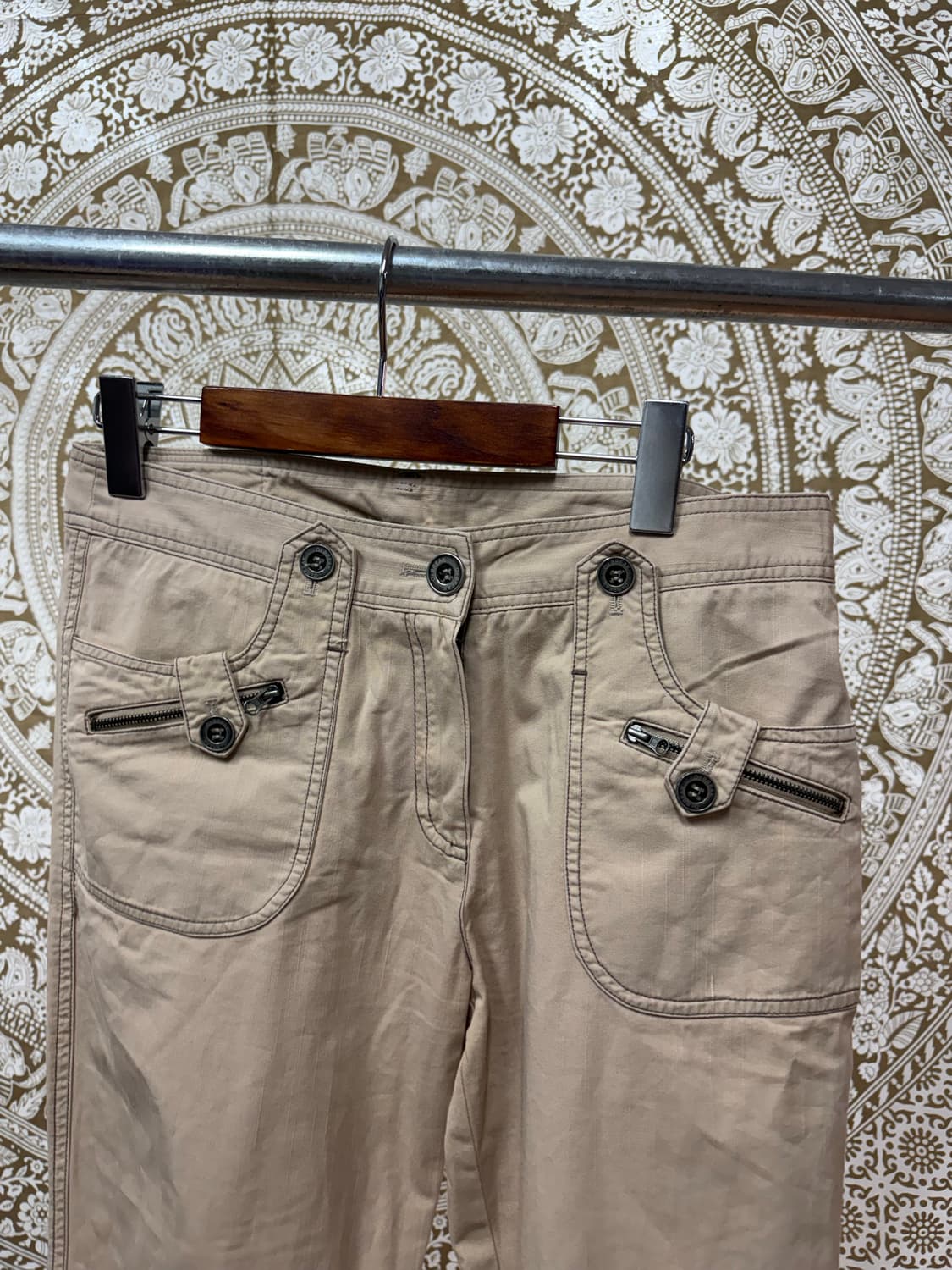 빈티지 지퍼 디테일 코튼팬츠 (Z1040) 상품이미지4