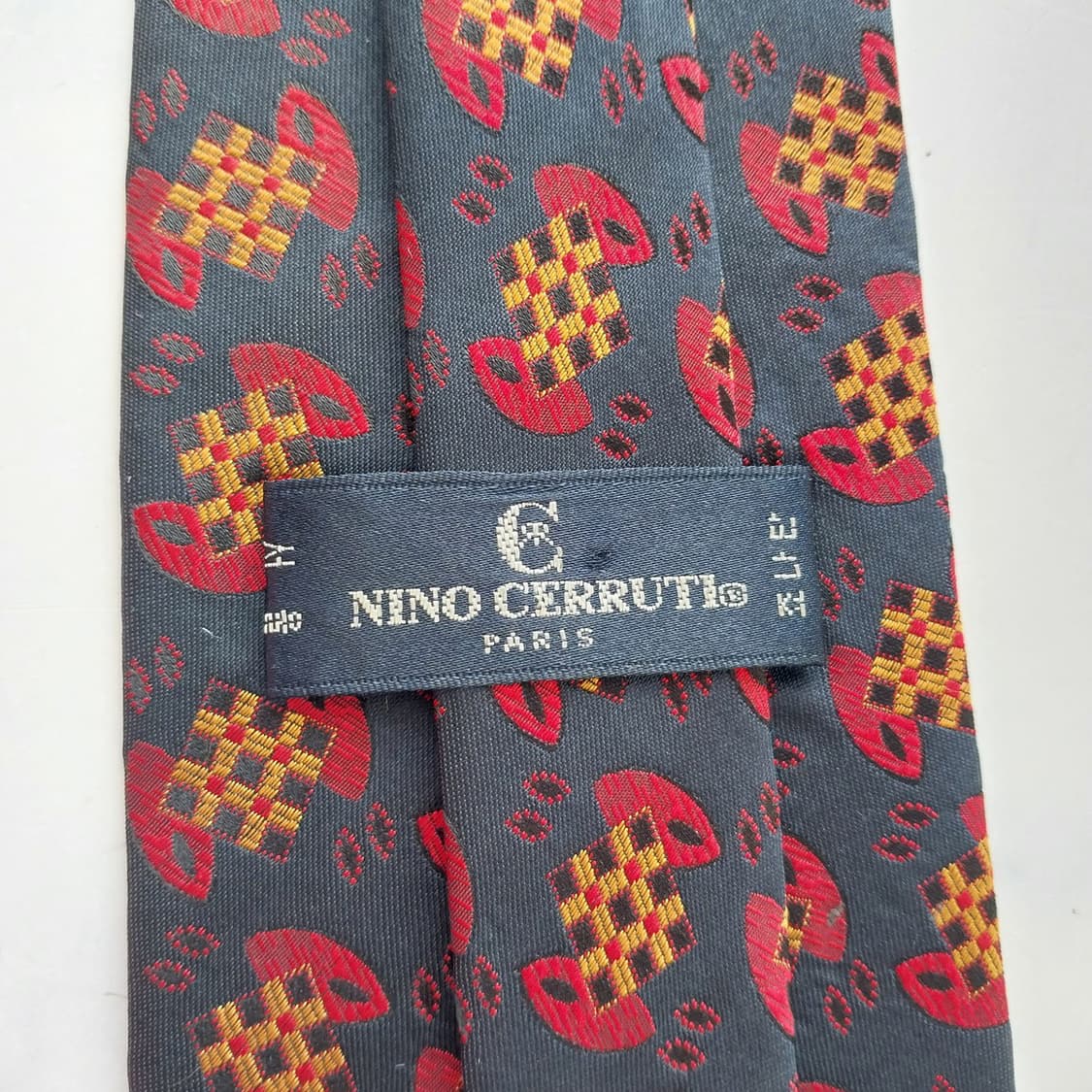 NINO CERRUTI 세루티 넥타이 다크네이비 패턴 A+등급 K2418 상품이미지9