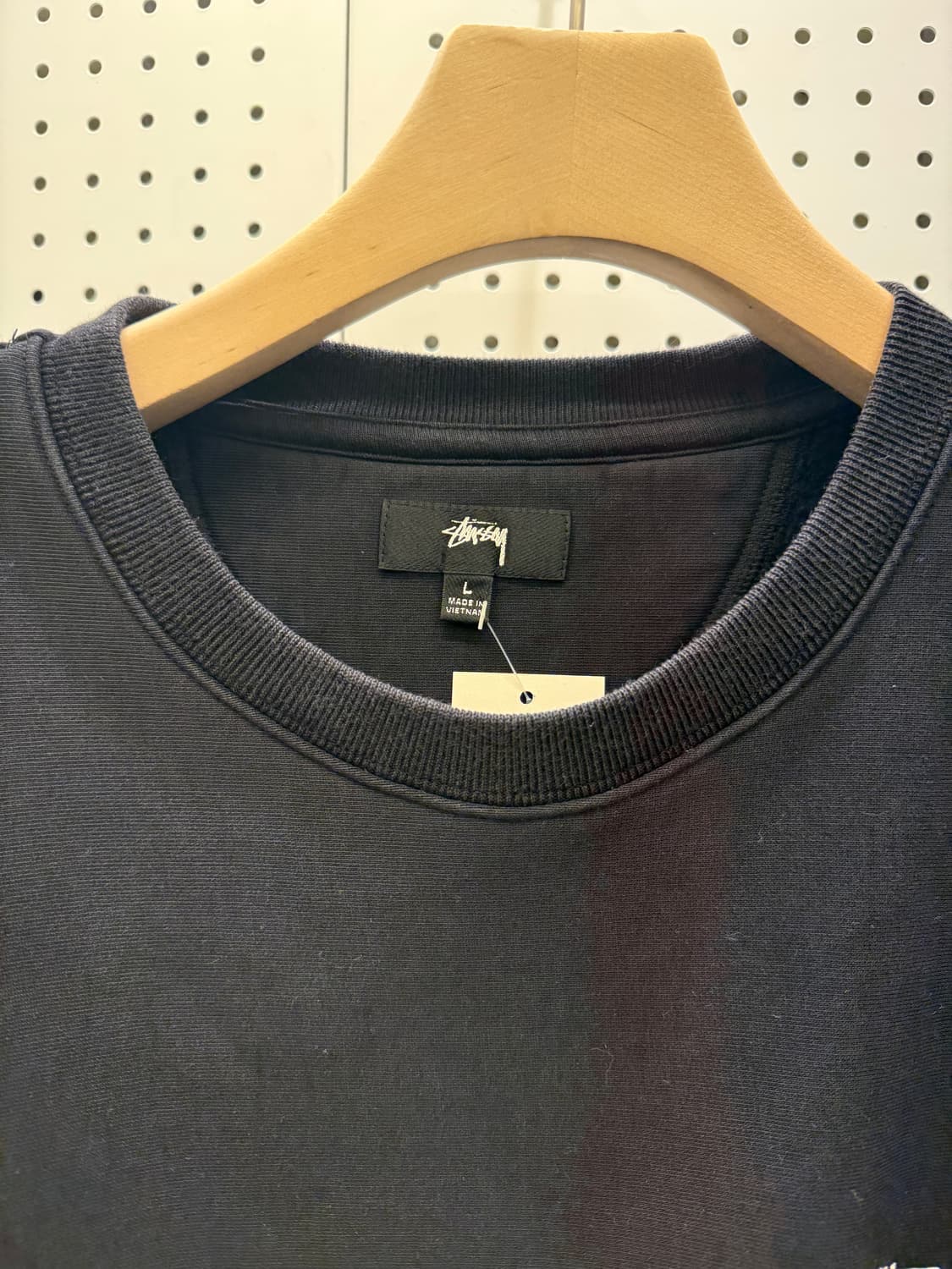 스투시 스몰로고 블랙 스웻 셔츠 U754 상품이미지5