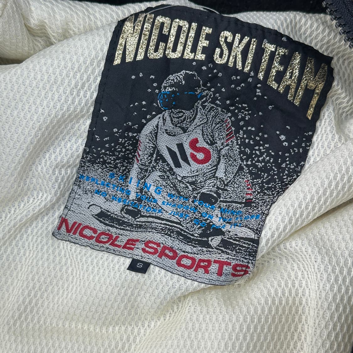 NICOLE SKITEAM 올드스쿨 체커보드 고프코어 오버핏 점퍼 봄버 상품이미지8
