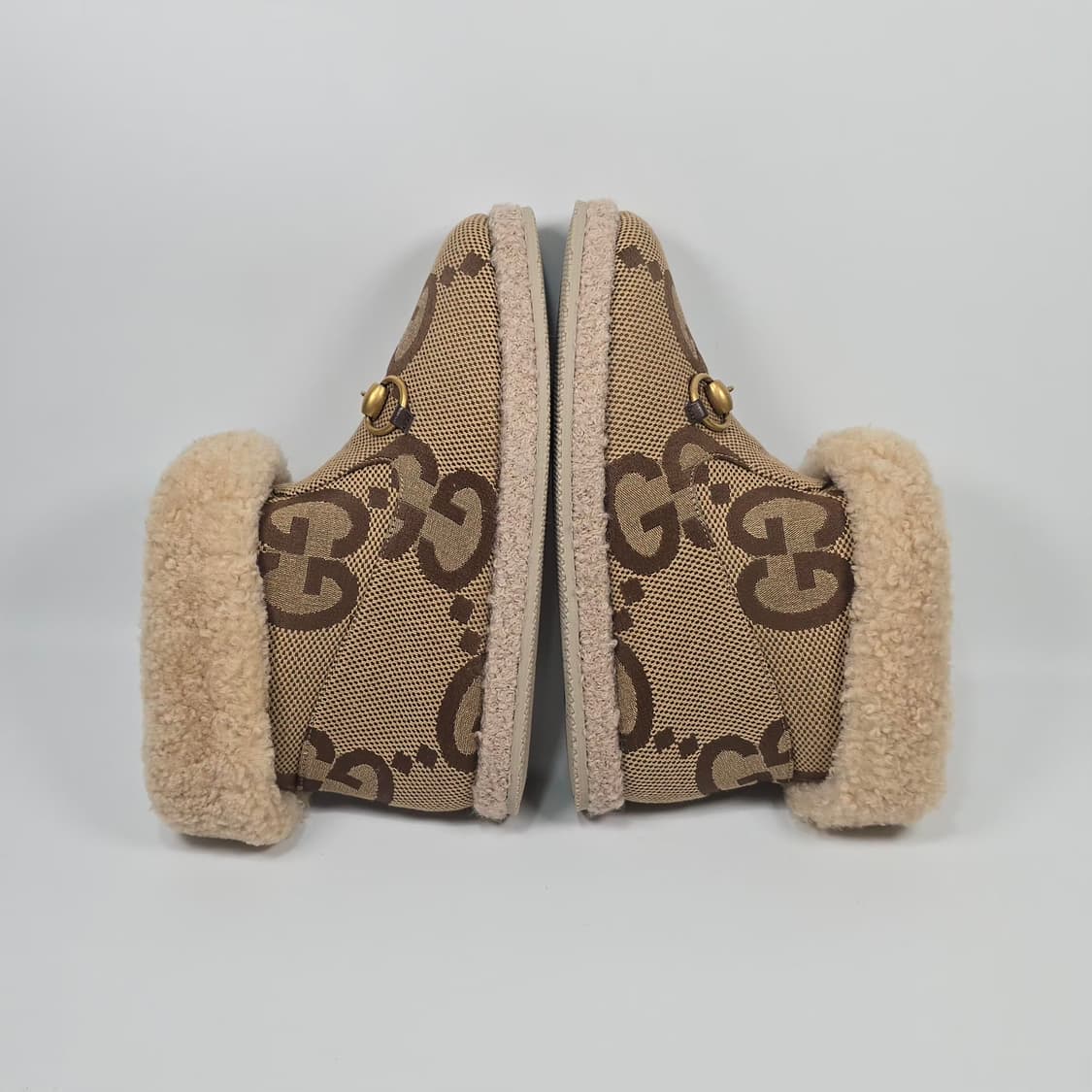 구찌 점보 GG 캔버스 홀스빗 시어링 앵클 부츠 ( 210 ) 상품이미지5