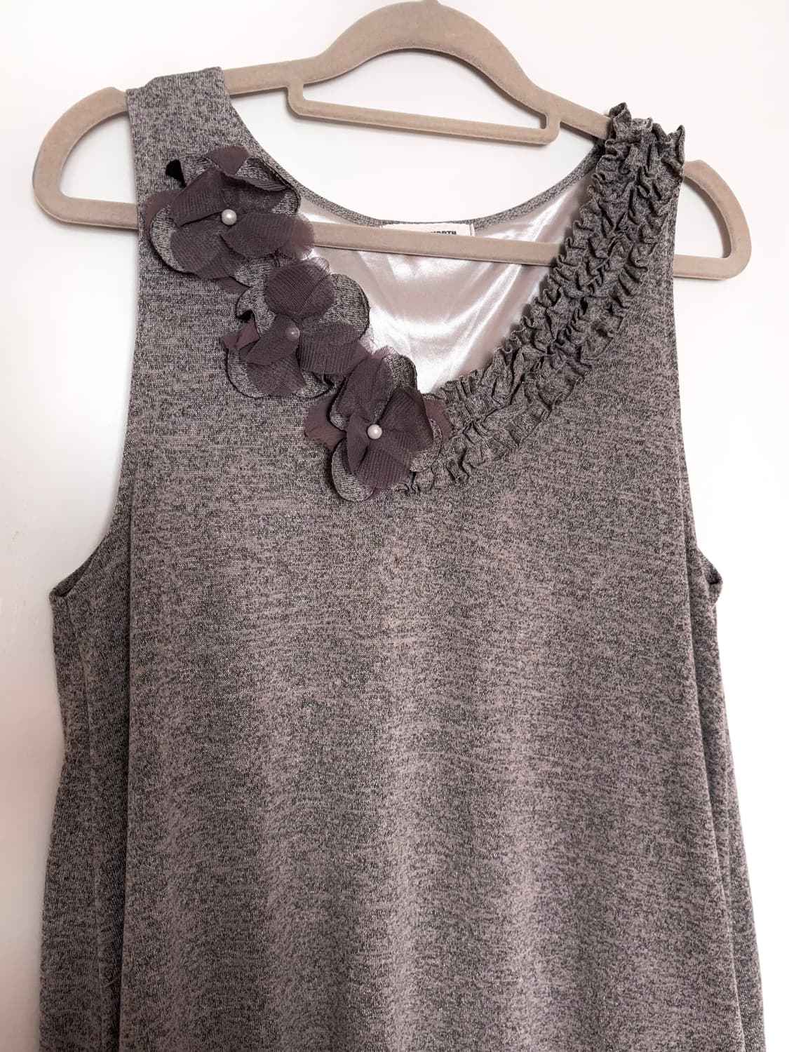 모리걸 레이어드 코코아 플라워 원피스 상품이미지6