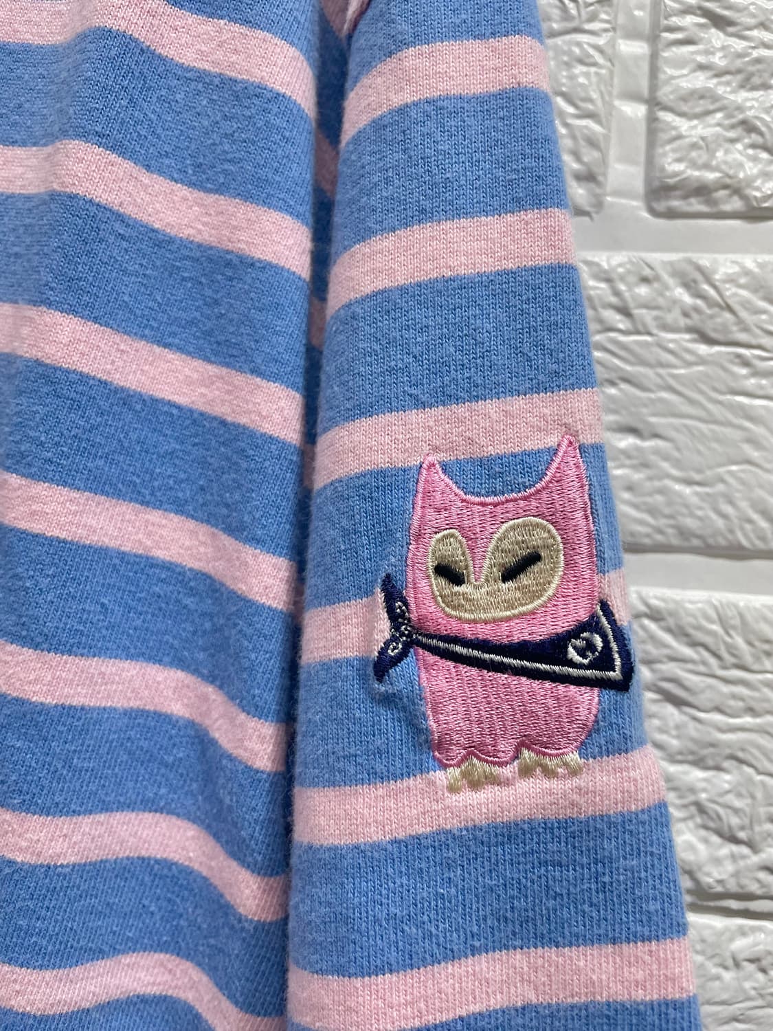 정품 럭키슈에뜨 스트라이프 티셔츠 단가라티셔츠 면100% 면티셔츠 상품이미지2