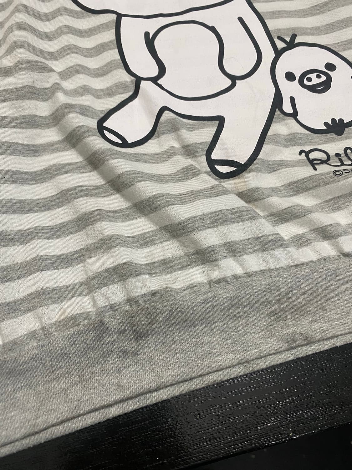 Japanese vtg 리락쿠마 스트라이프 레이어드 반팔 티셔츠 상품이미지7