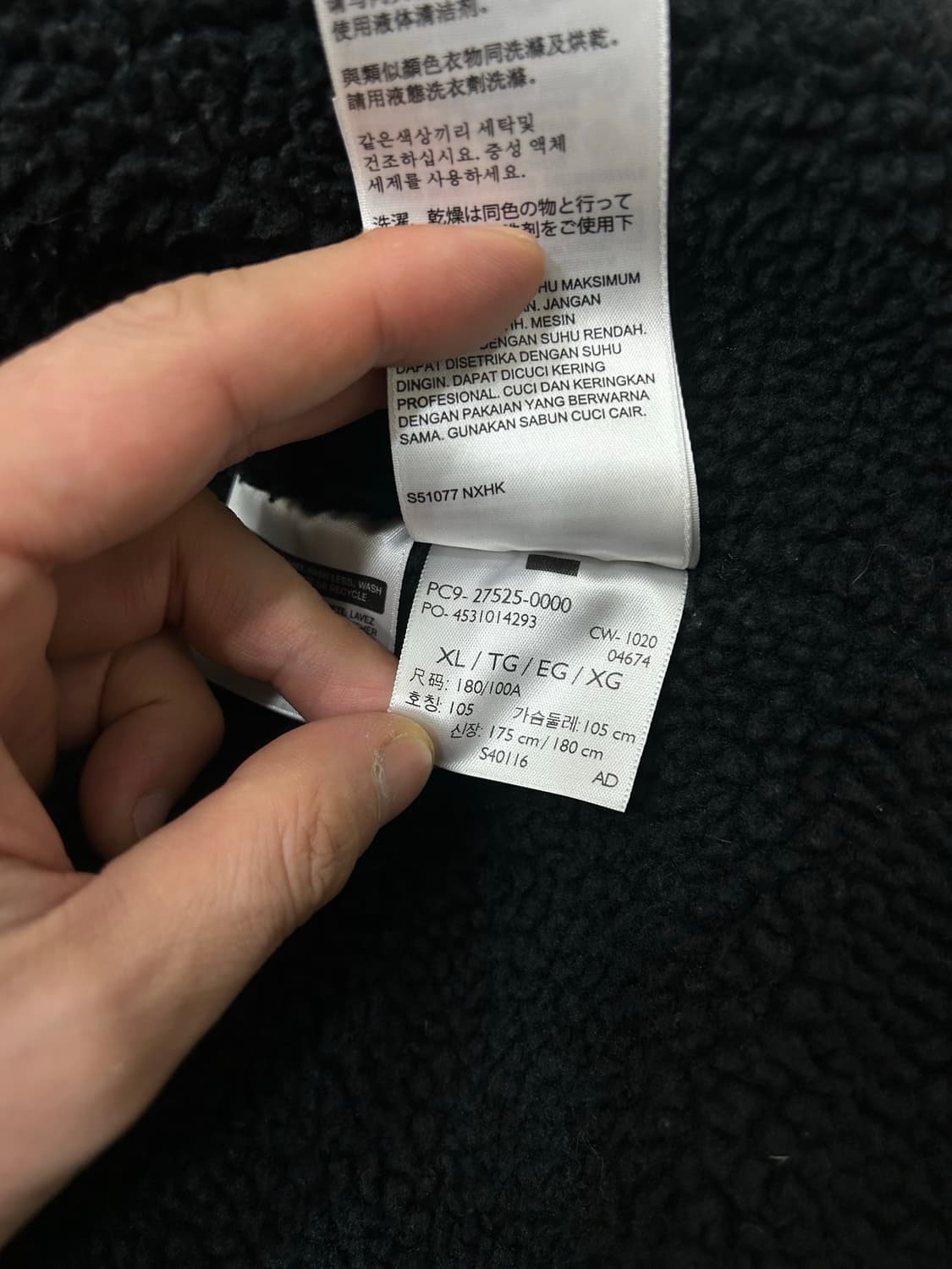 [XL]리바이스 멀티포켓 후드 안감 플리스 바람막이/블랙 상품이미지8