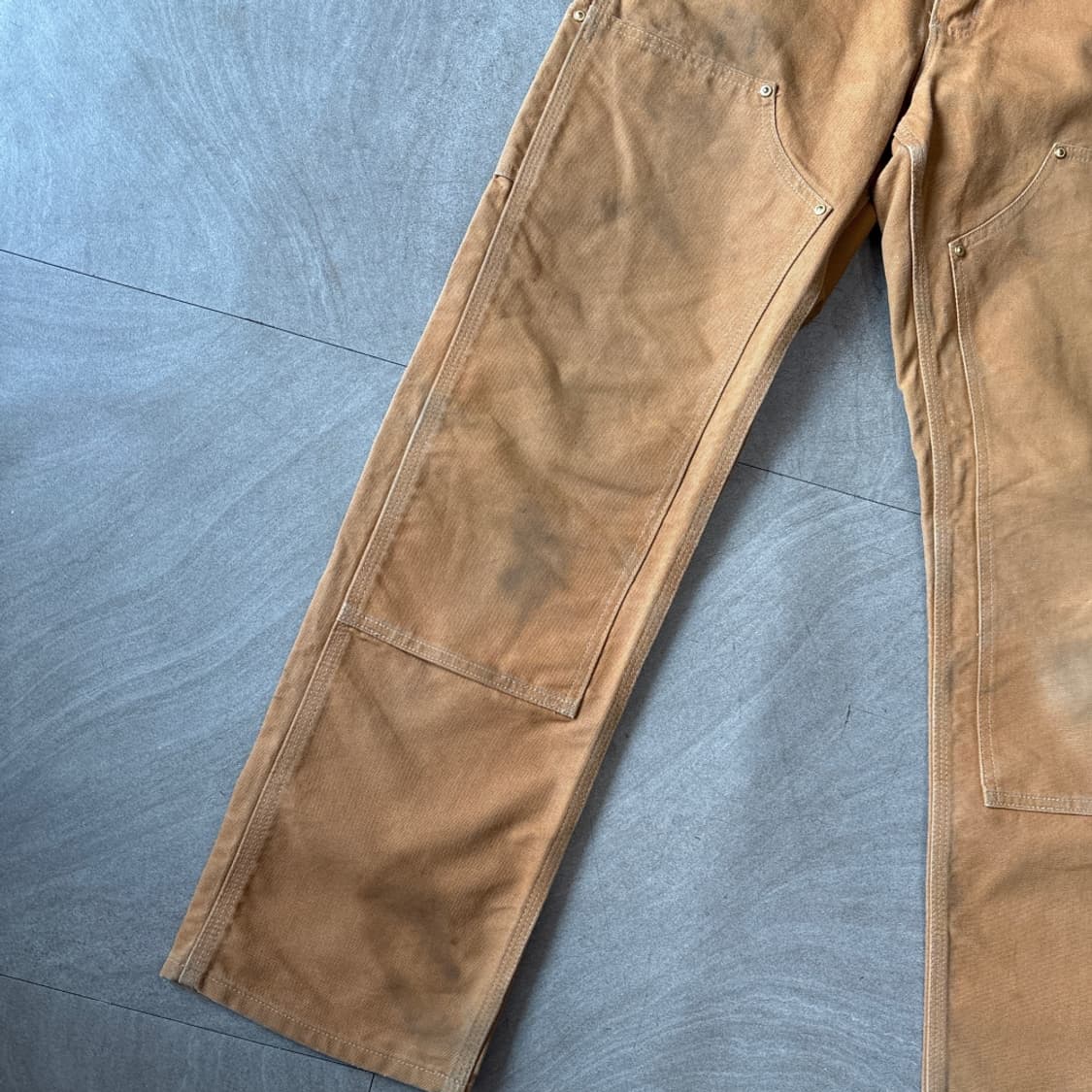 칼하트 정품 브라운 더블니 팬츠 바지 상품이미지3