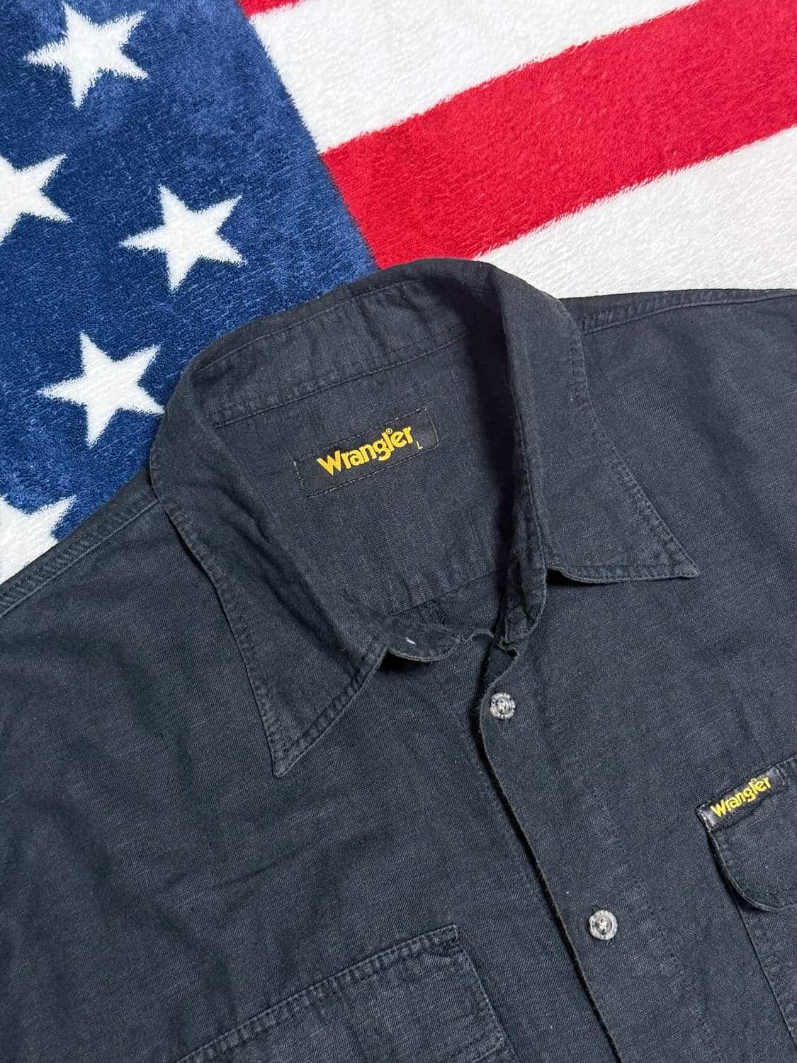 랭글러 린넨셔츠 Wrangler Linen 빈티지 워크셔츠 [XL] 상품이미지9