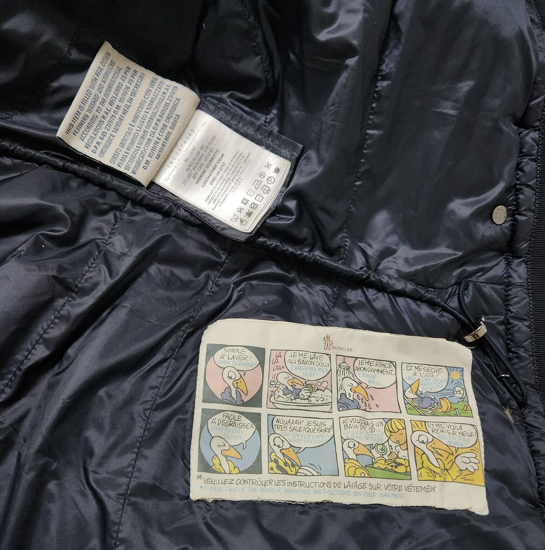 [정품] 몽클레어 헤르민 패딩 네이비+블랙 사이즈 0(여성용) 새상품급  상품이미지7