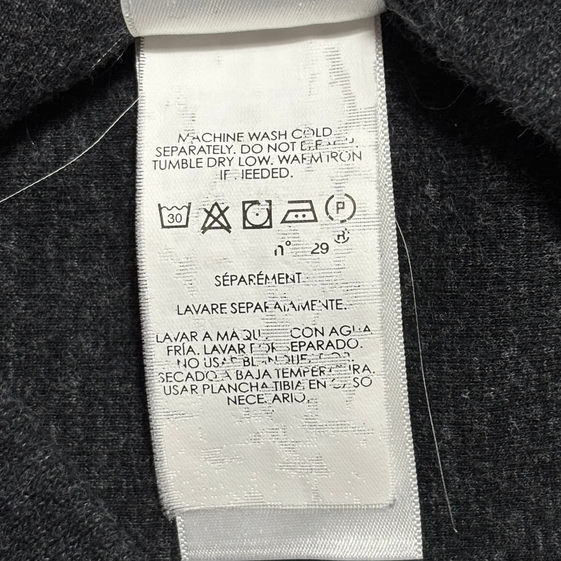 M 폴로랄프로렌 화이트 포니 차콜 반집업 니트 상품이미지6