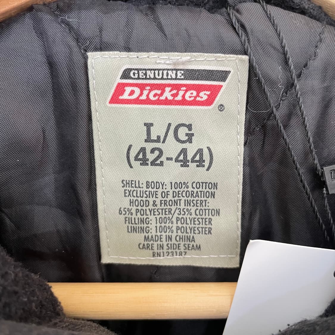 디키즈 네이비 체크 후드 워크 자켓 점퍼 L 상품이미지5