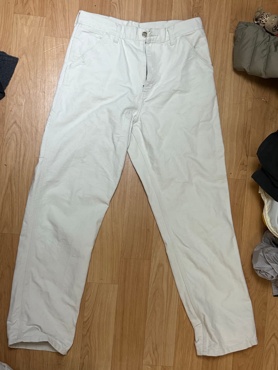 칼하트 싱글니 팬츠 디어본 더스키 베이지 스톤 캔버스(32) 상품이미지6