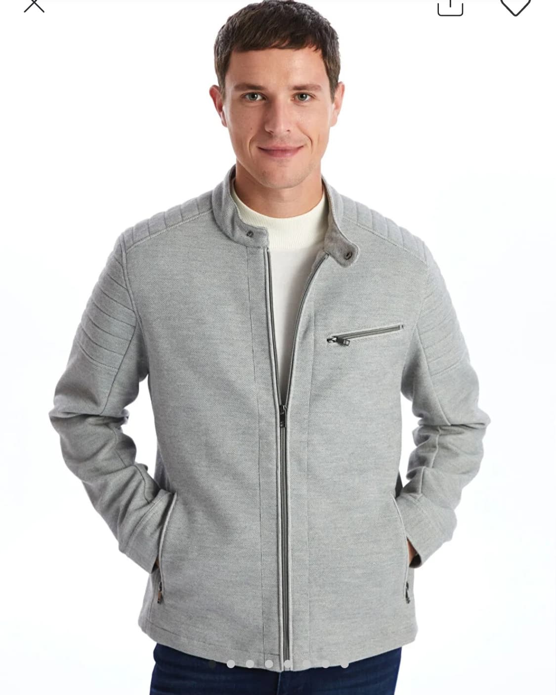 자라 남성 라이더 자켓 L 회색 상품이미지6