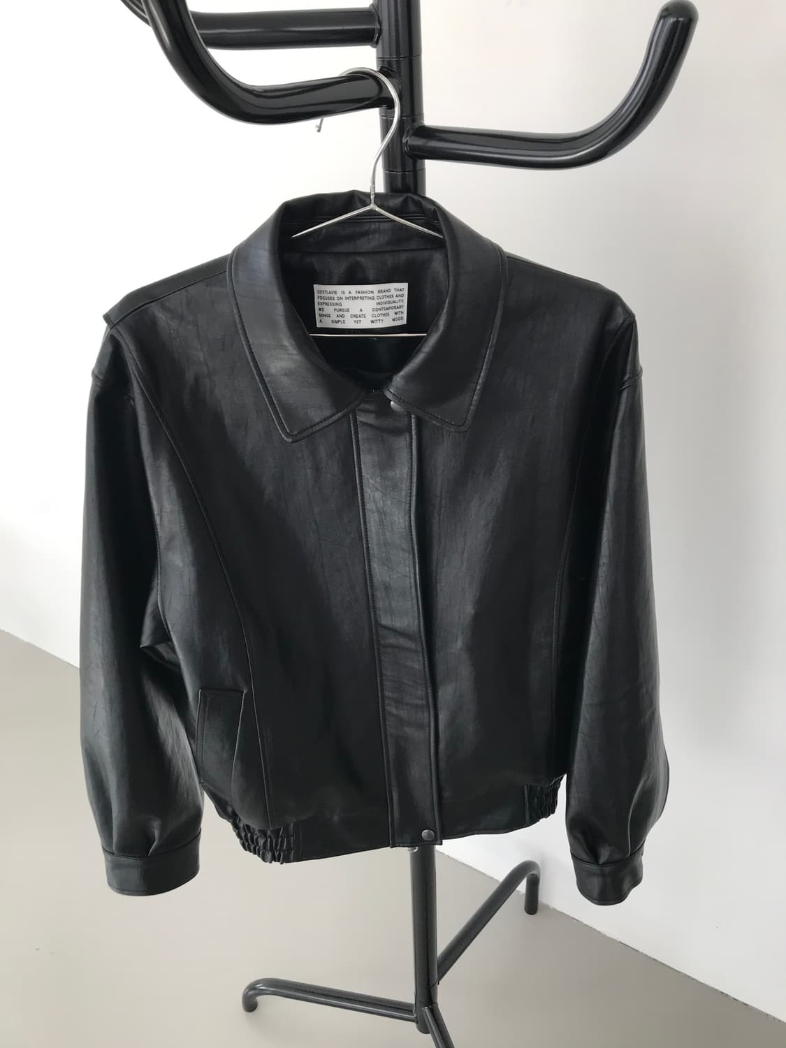 비건 레더 자켓 블랙 상품이미지2