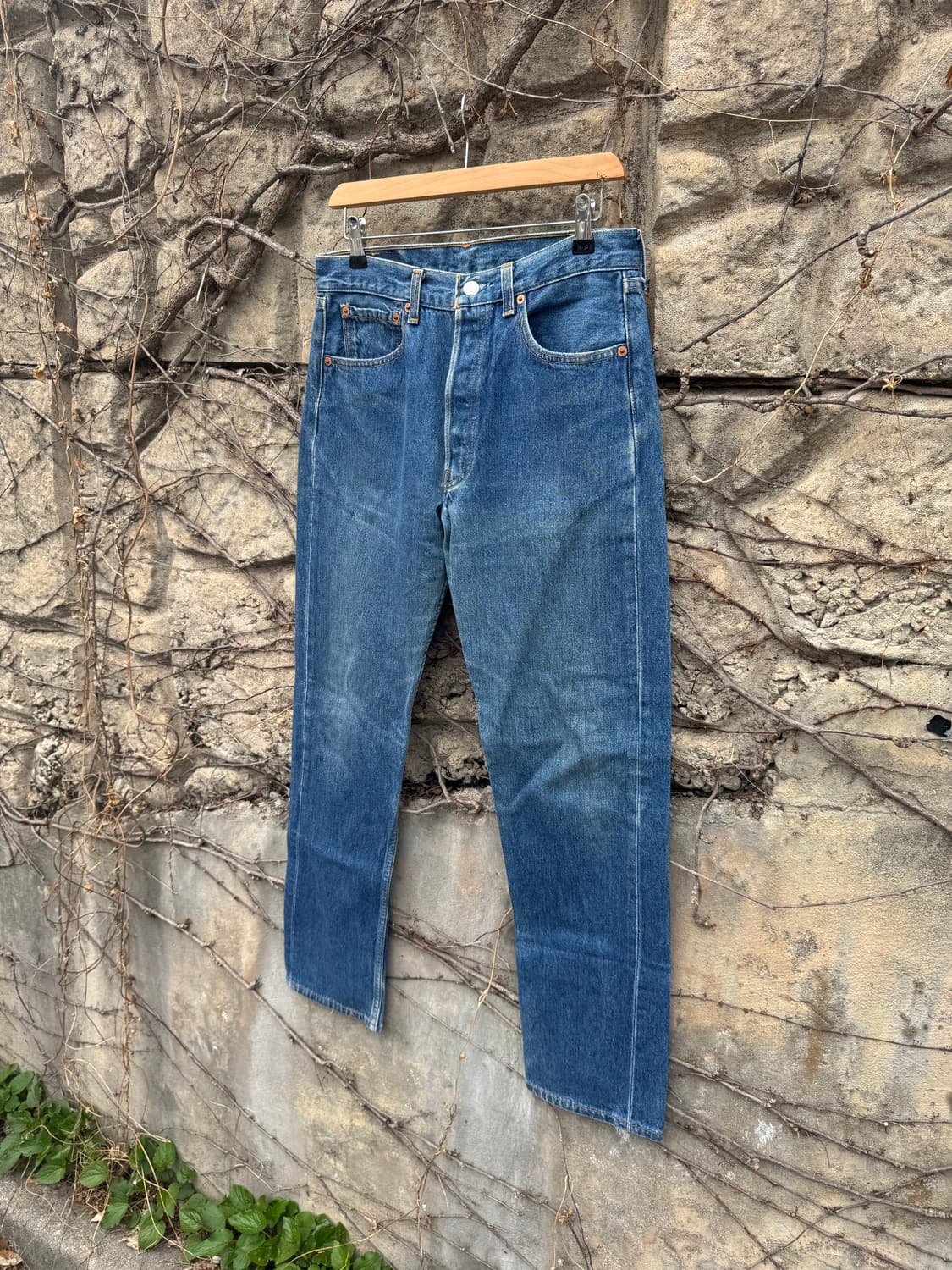 90s 리바이스 빈티지 501 워싱 데님 팬츠 31 상품이미지3